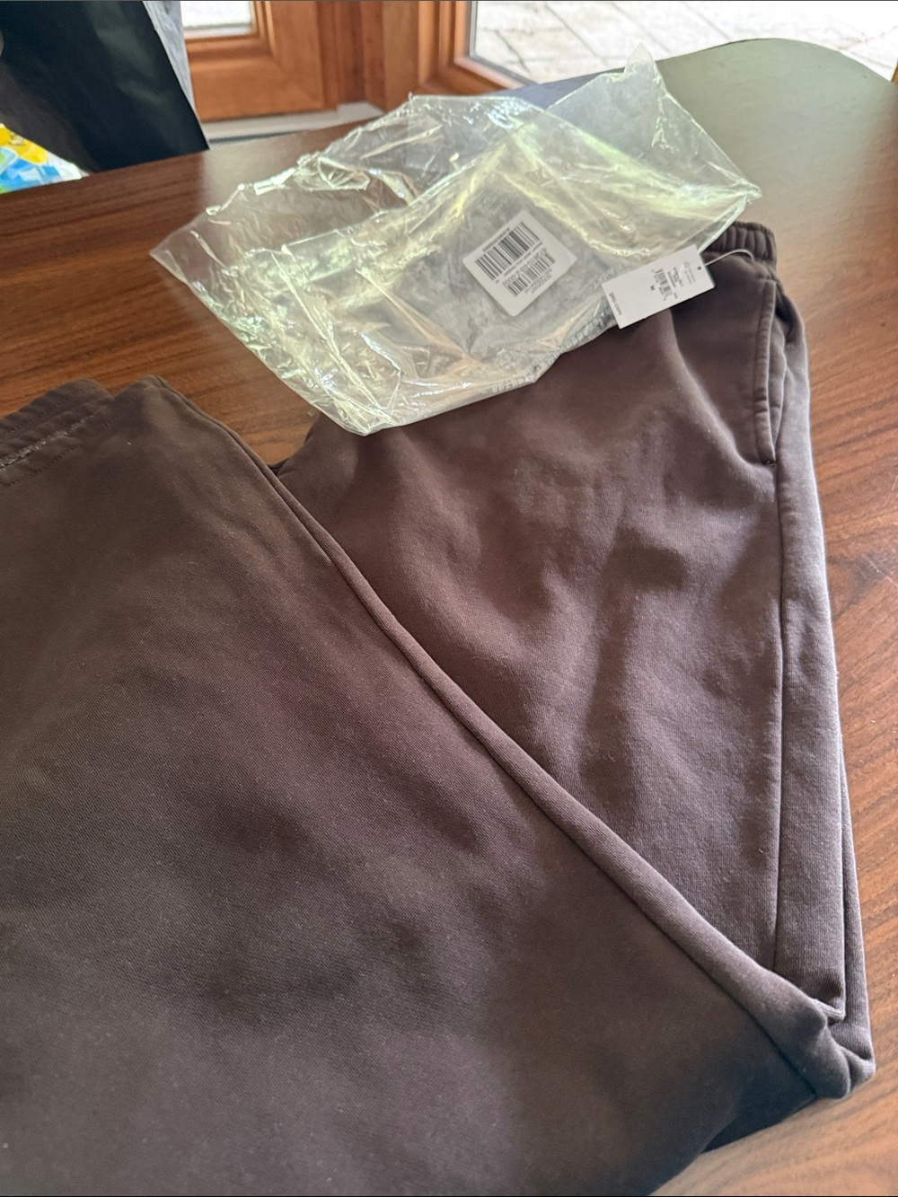 Woman’s brown, casual wide leg size medium sweatpants